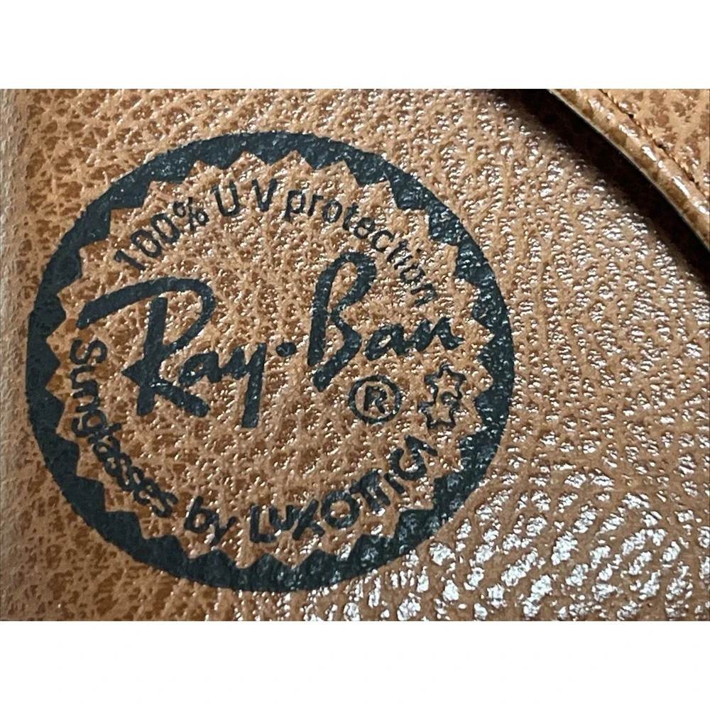 Ray-Ban Brown Sunglasses Case Only Faux Leather Snap Button
